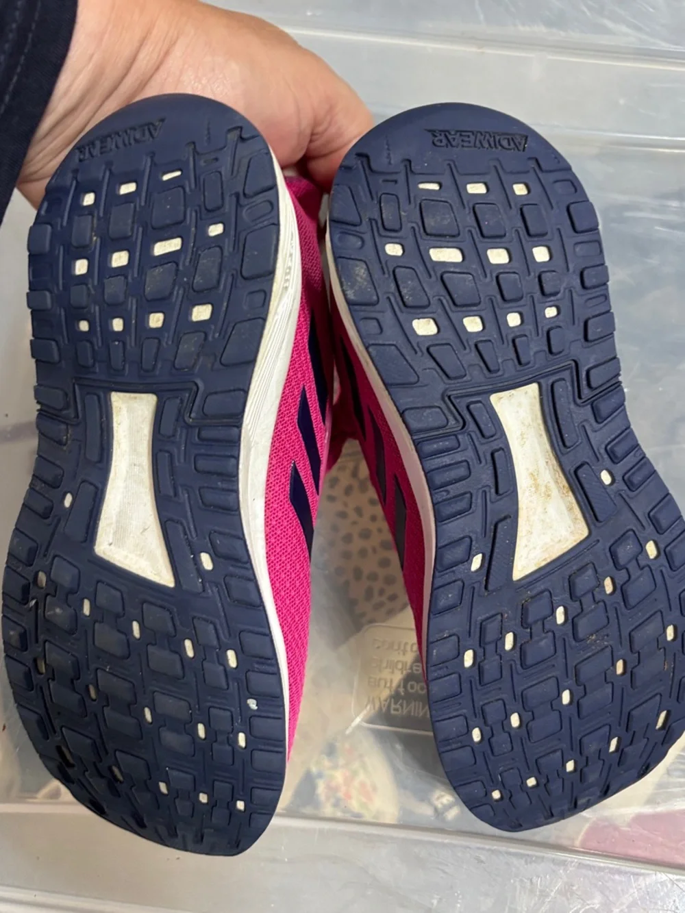 Adidas Girl’s Fuchsia Pink Athletic Running Shoes size 2